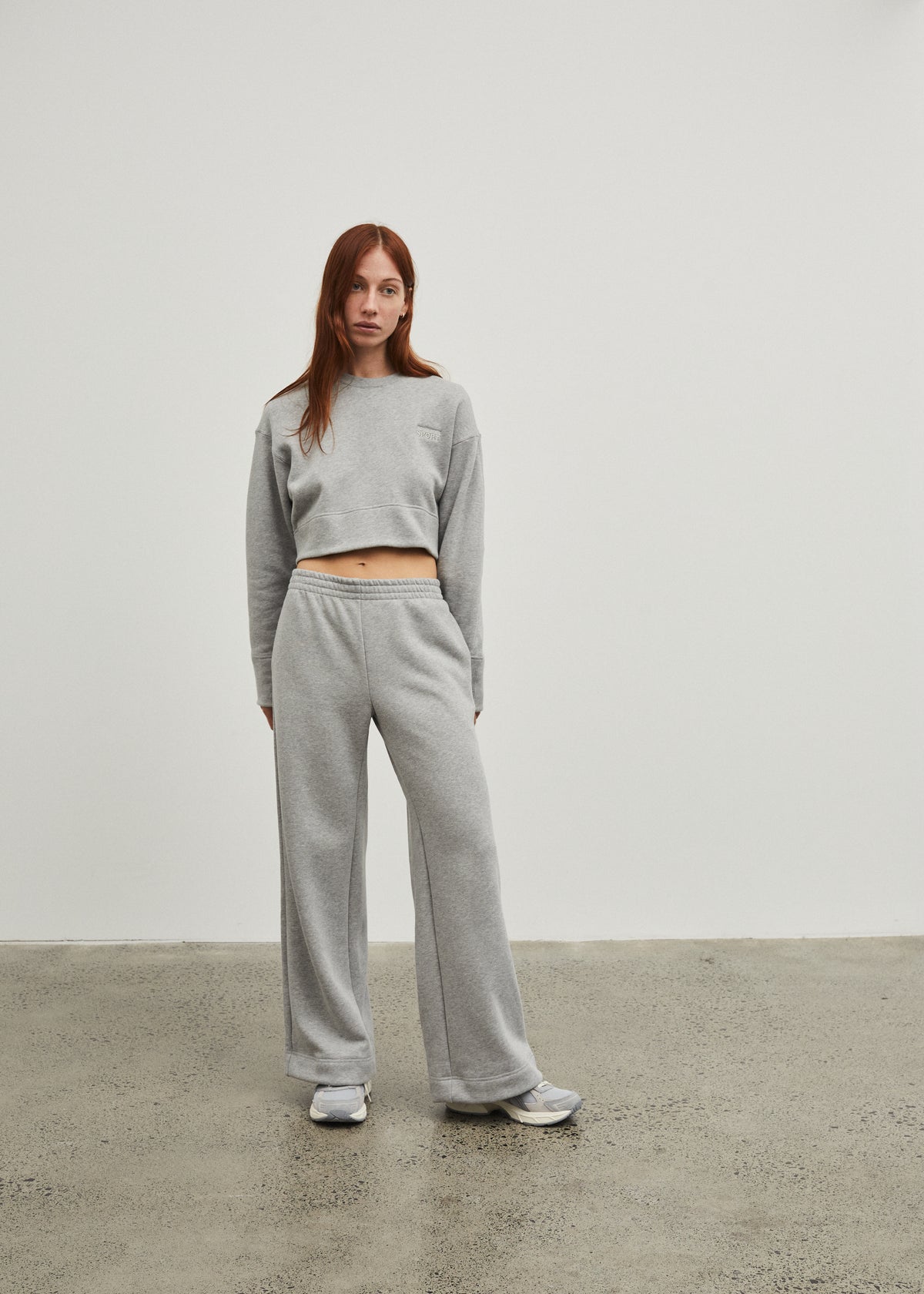 Cropped Crew Neck Sweatshirt