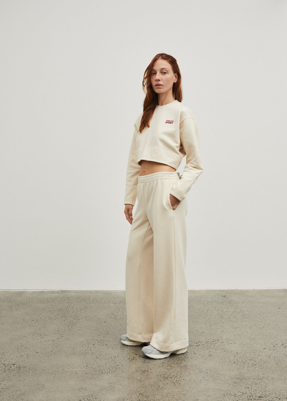 Cropped Crew Neck Sweatshirt