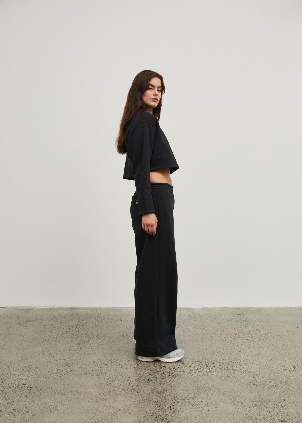 Cropped Crew Neck Sweatshirt
