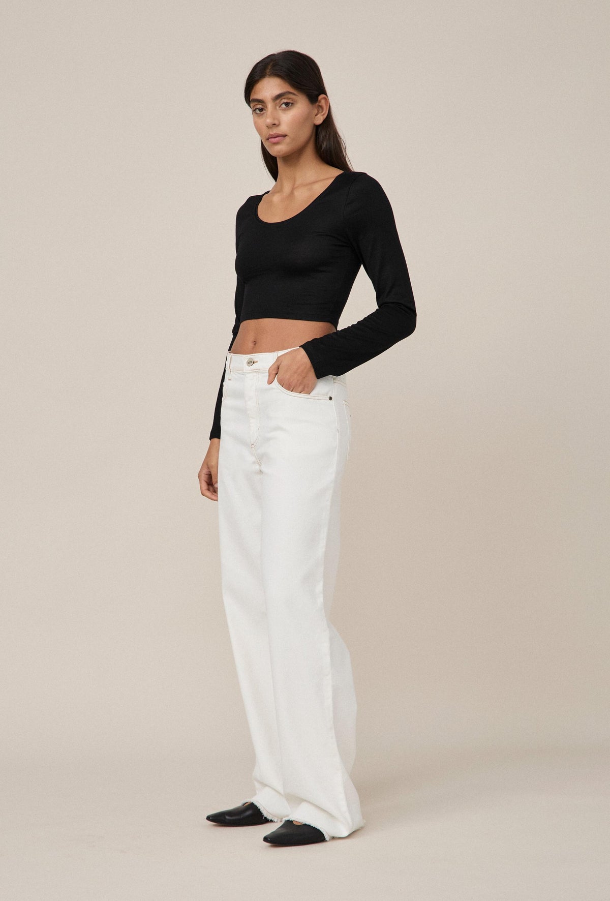 Long Sleeve Merino Crop