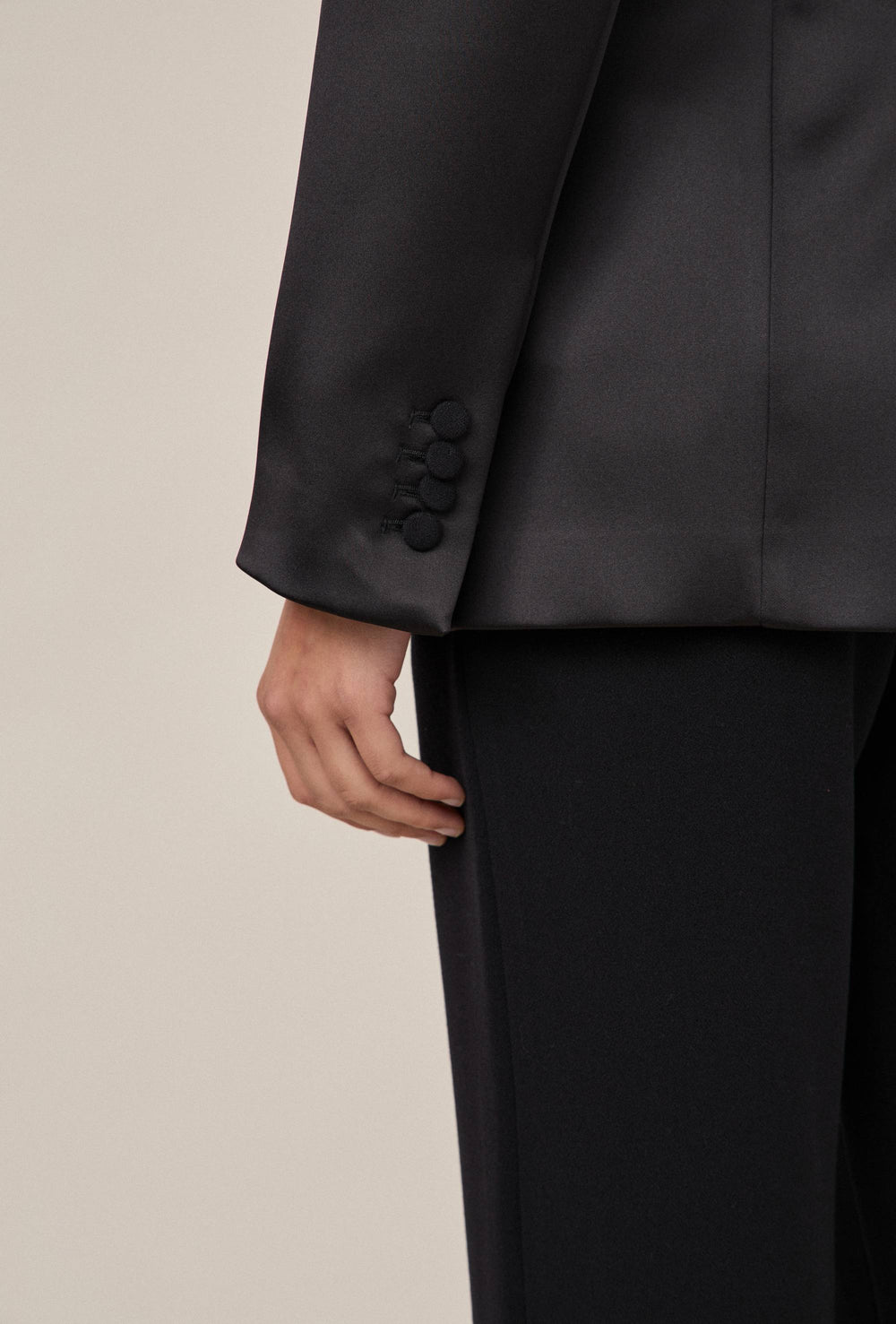 Satin Tuxedo Blazer