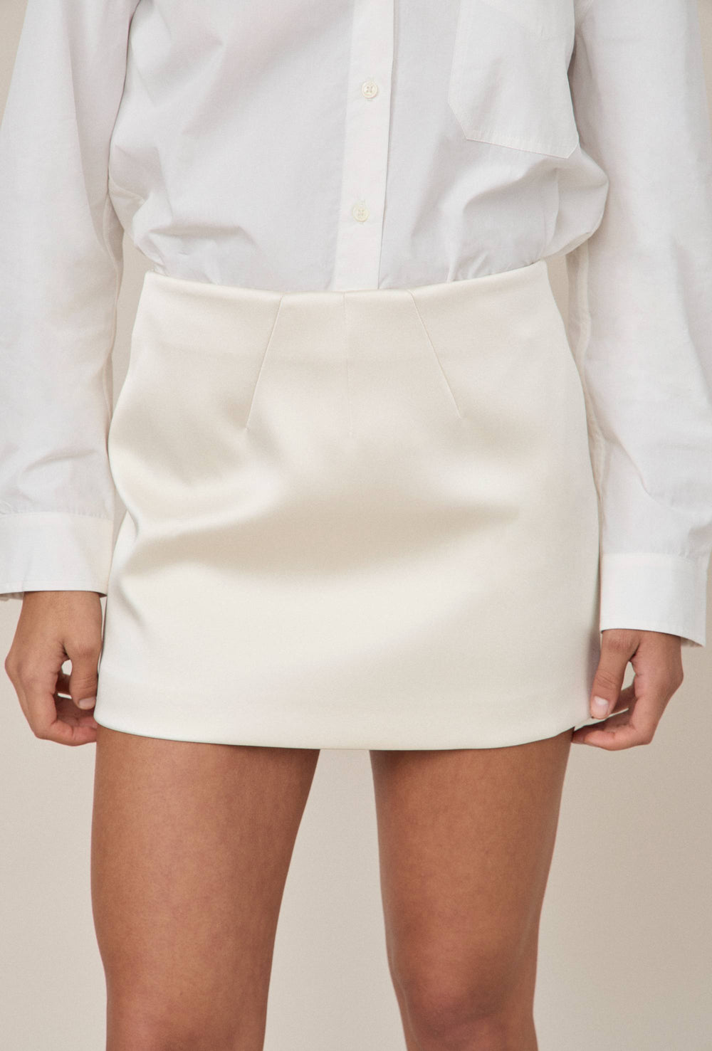 Satin Mini Skirt